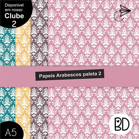 Kit Digital 48 Arabesco 1 Papeis Digitais 23