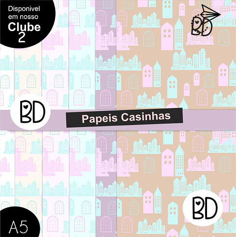 Kit Digital Papel Casinha 18