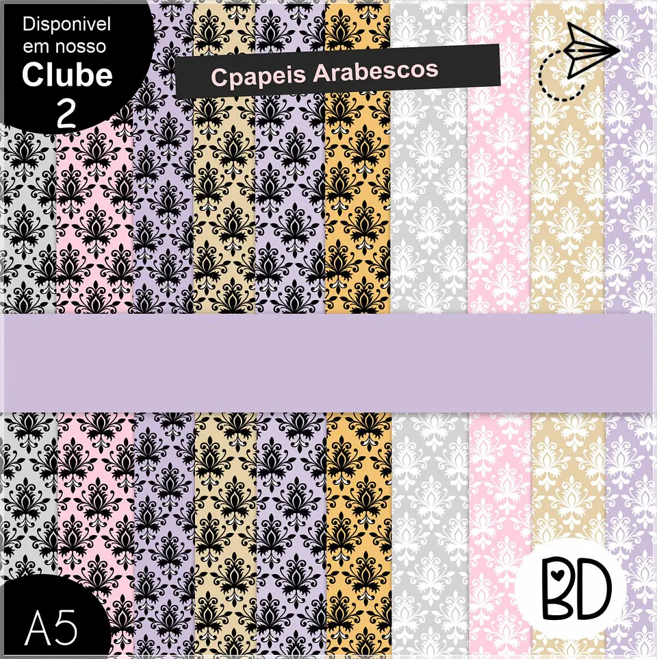 Kit Digital Arabesco 2 Papeis Digitais 41 1