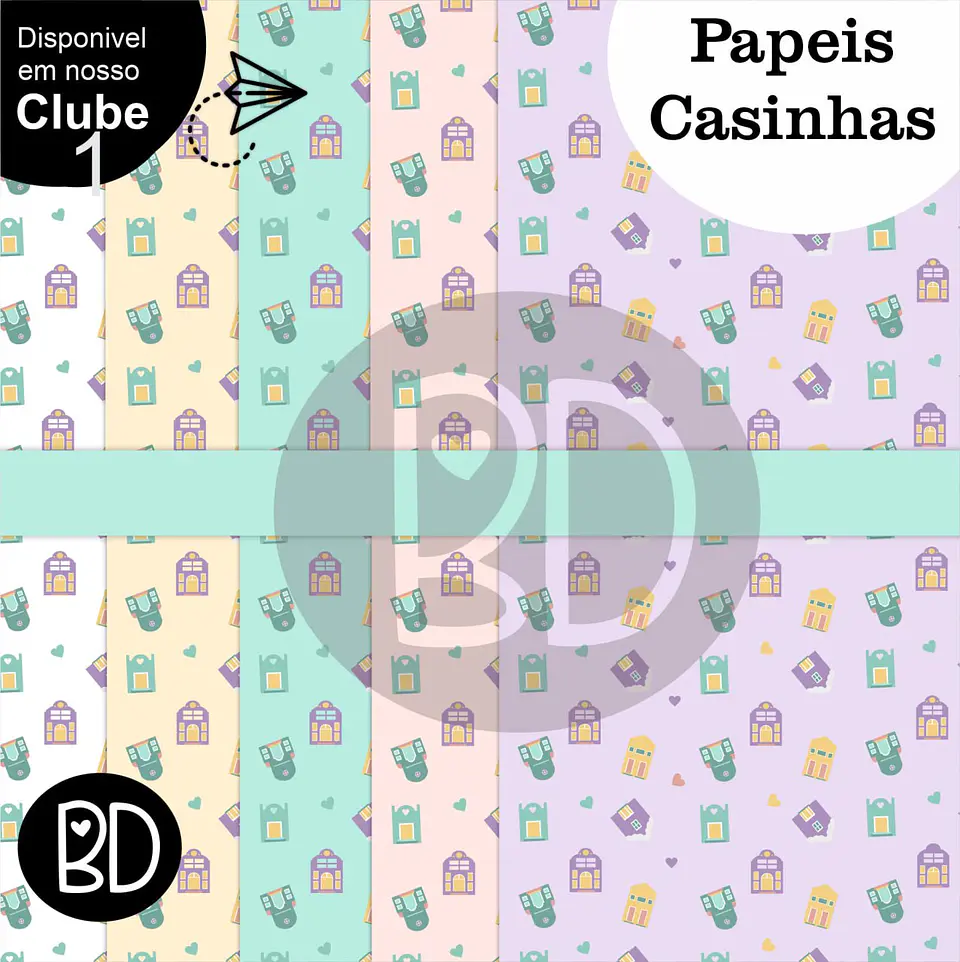 Kit Digital Papeis Casinhas 12 1