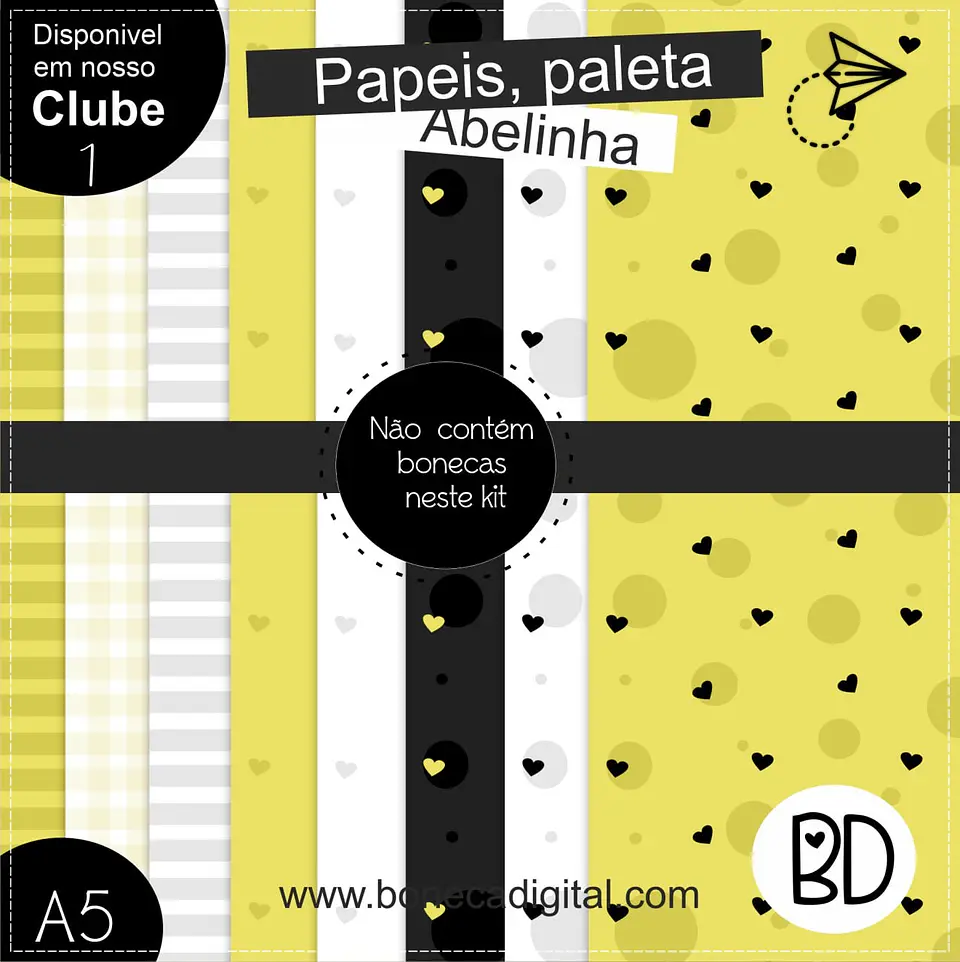Kit Digital Abelhinha Papeis 38 1