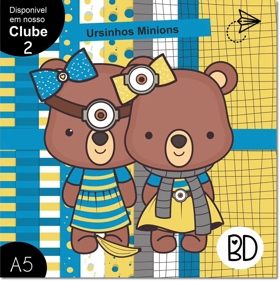 Kit Digital Ursinho Minions 122 1