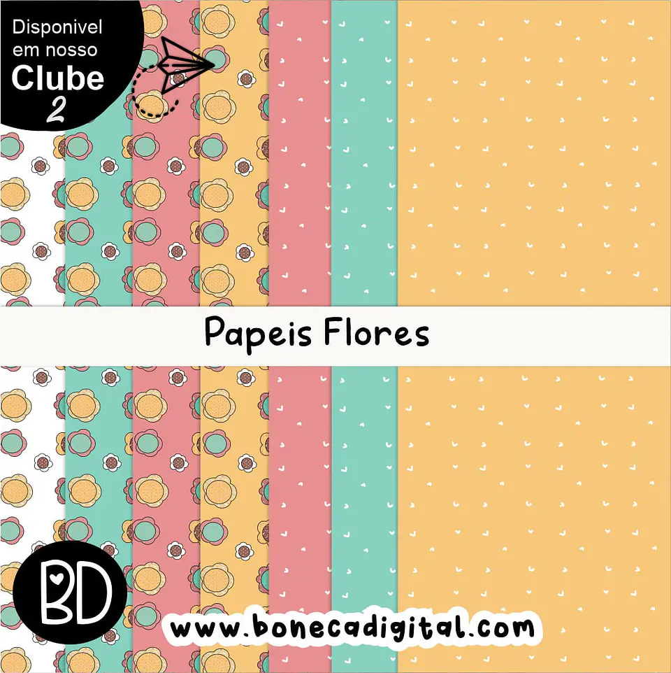 Kit Digital Papeis Flores 89 82 1
