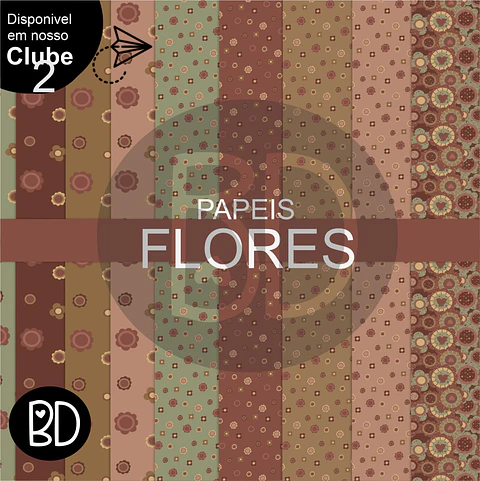Kit Digital Papeis Flores 2 81