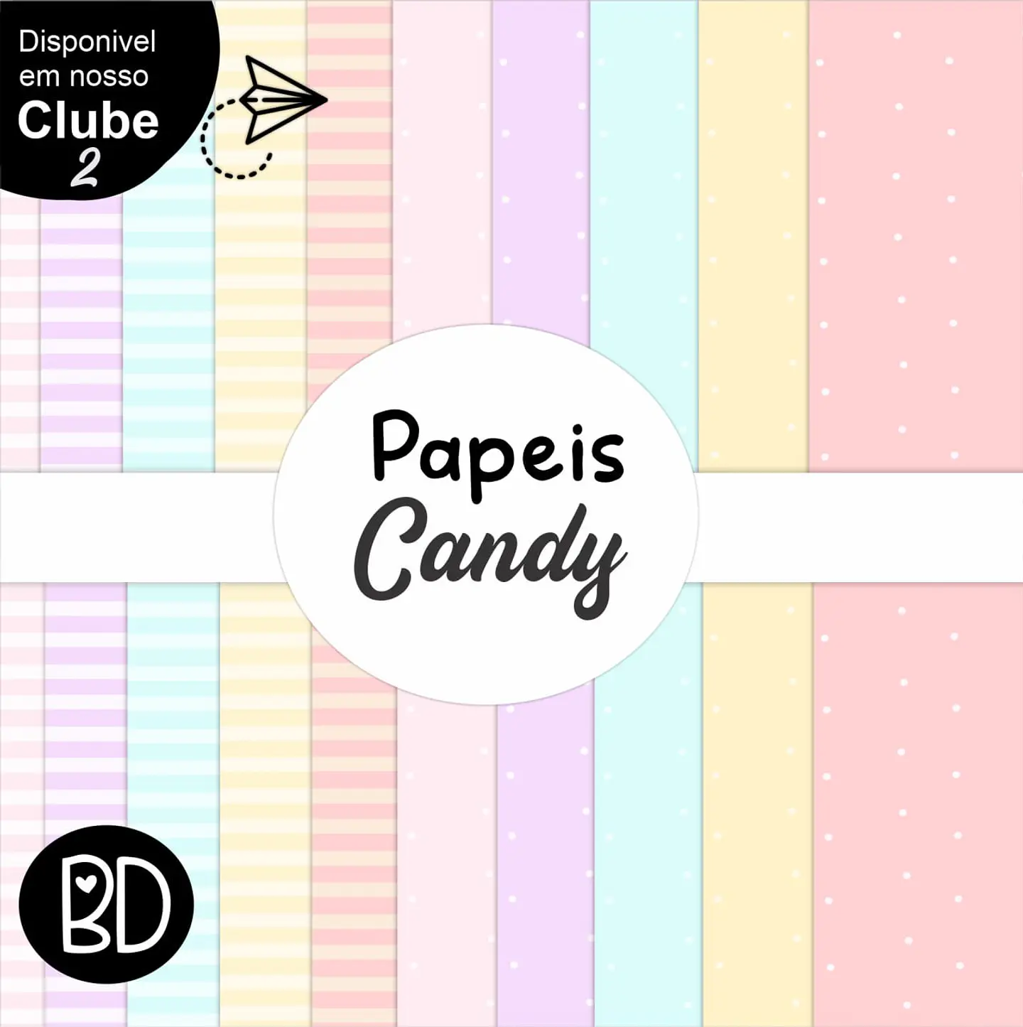 Kit Digital Papeis Candy 7 49 1