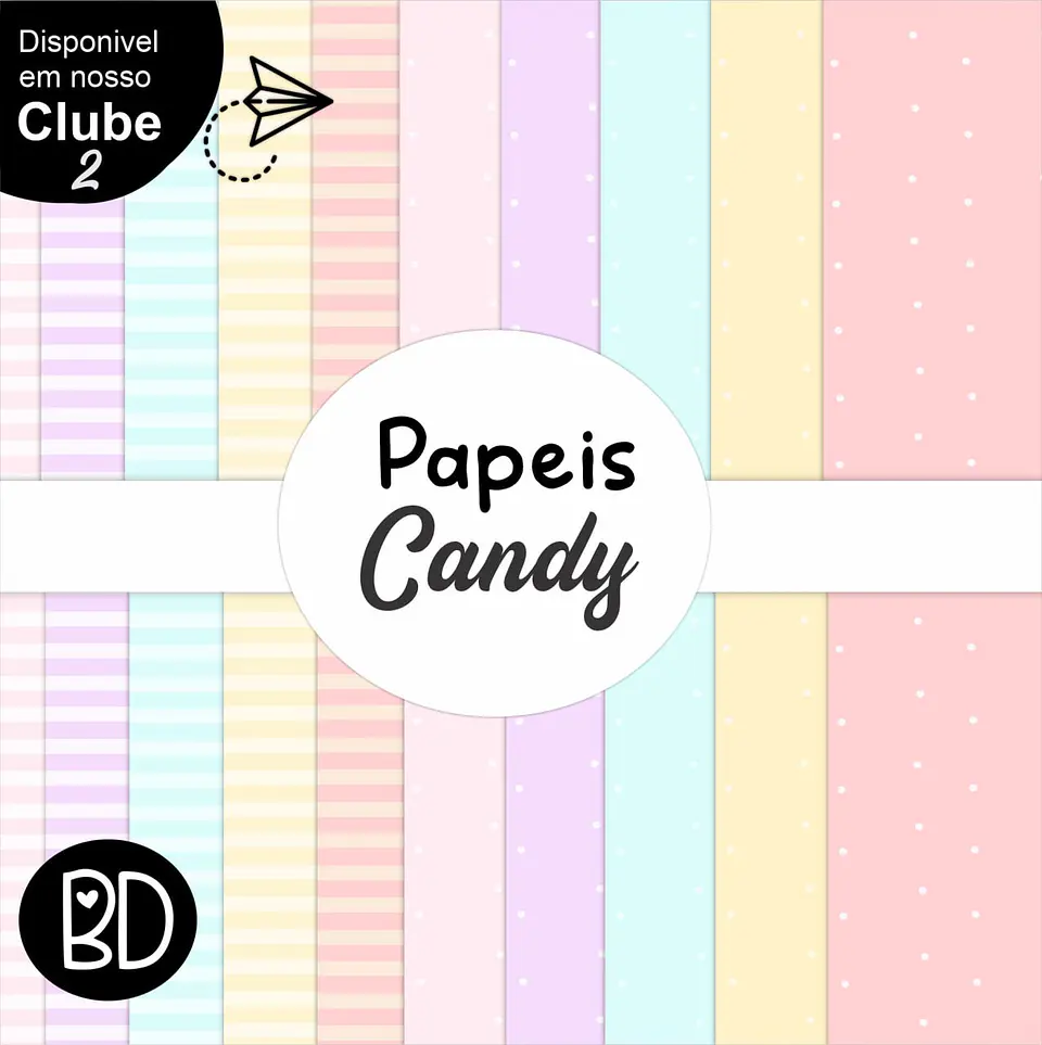 Kit Digital Papeis Candy 7 49 1