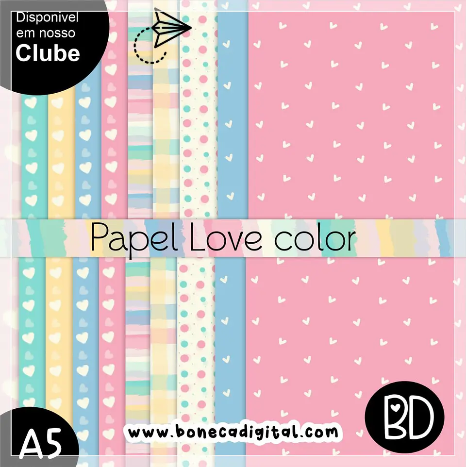 Kit Digital Papel Love Clube 10 1