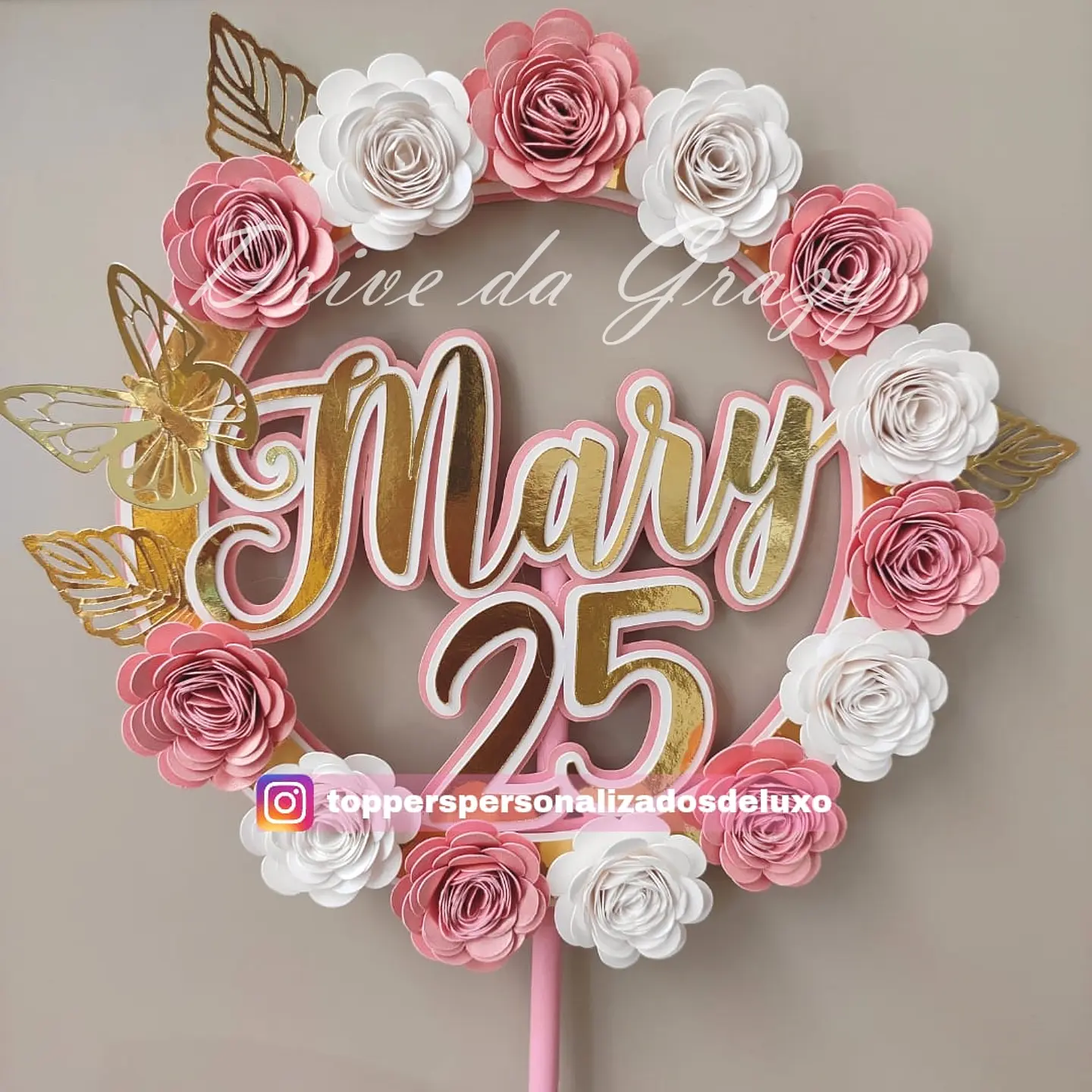 Arquivo de Corte Topo de Bolo Circulos e Geométricos Floral 61 1