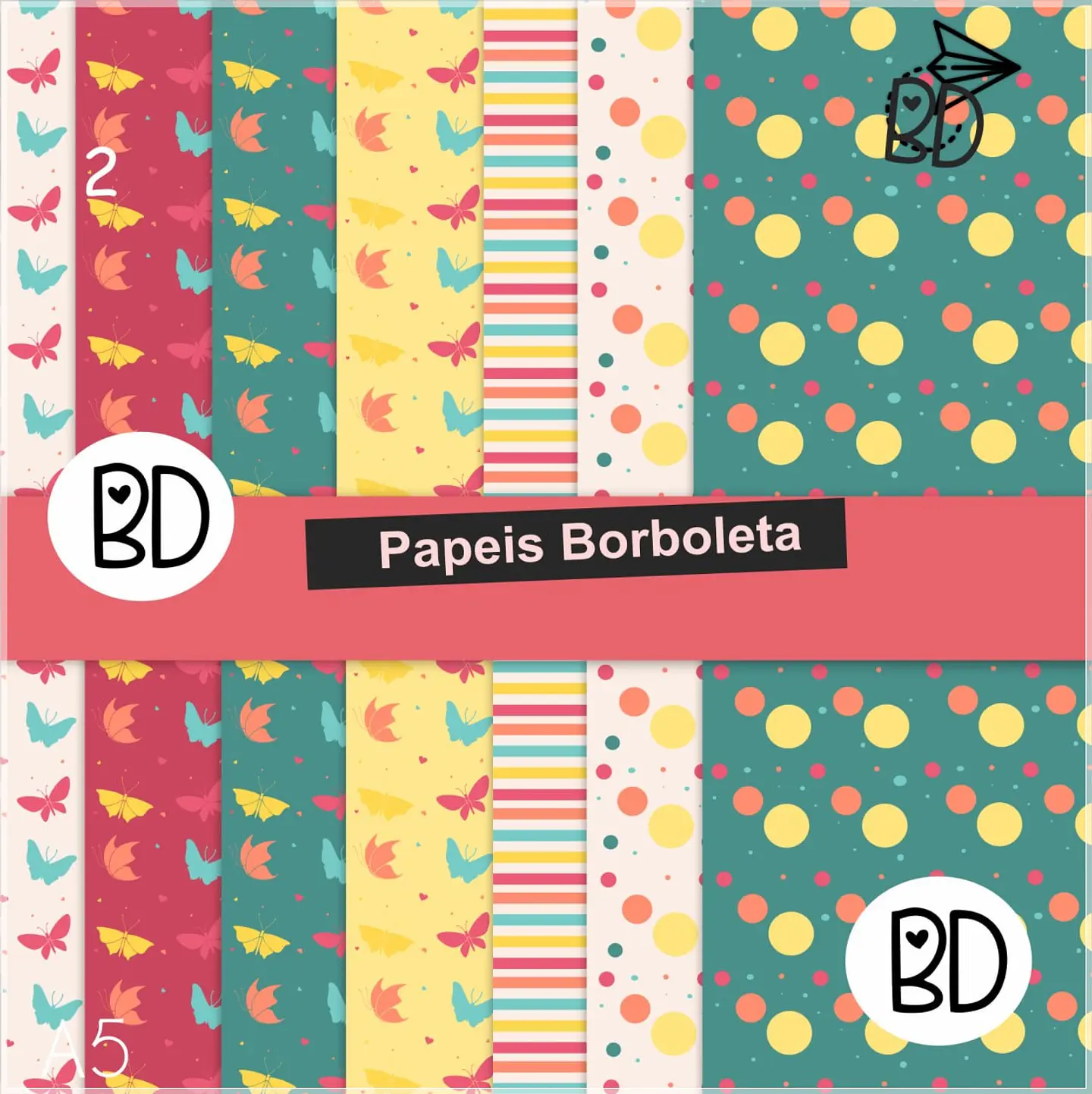 Kit Digital Borboleta Papeis Digitais 46 1