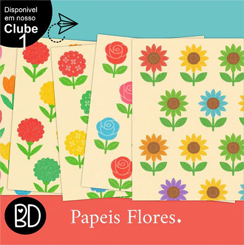 Kit Digital Papeis, Flores 58