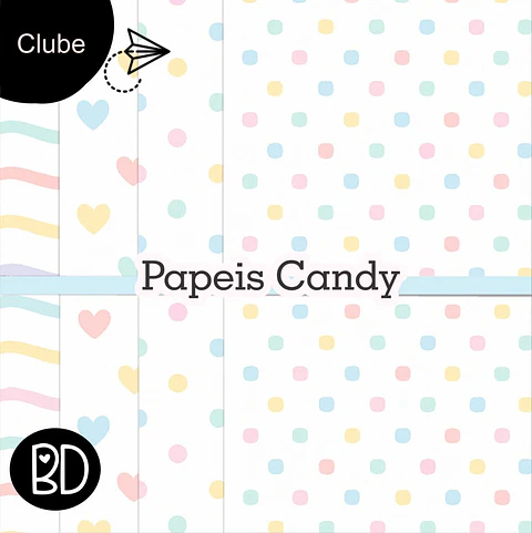Kit Digital Papeis Candy 48