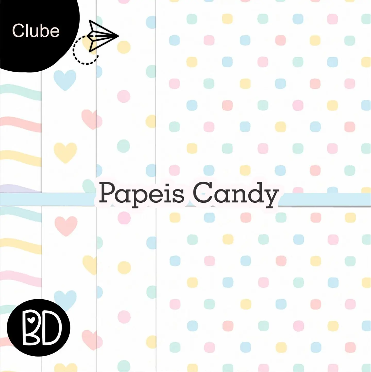 Kit Digital Papeis Candy 48 1