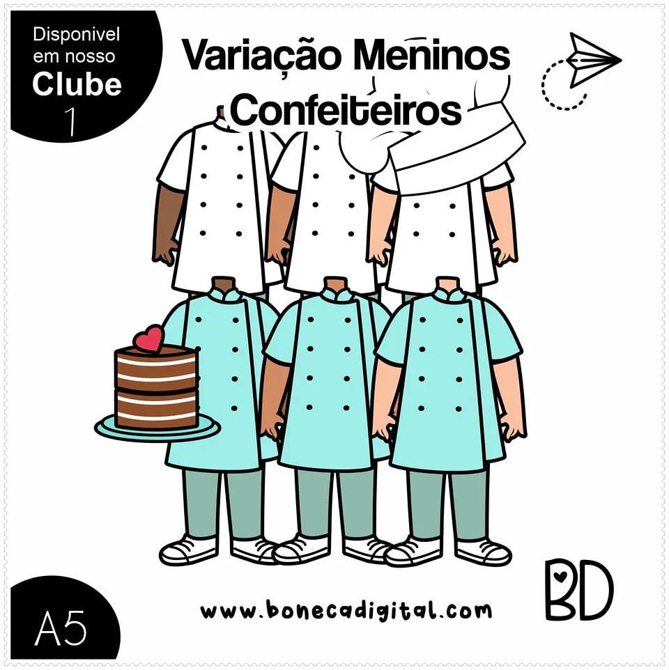 Kit Digital Variação Meninos Confeiteiros 19 1
