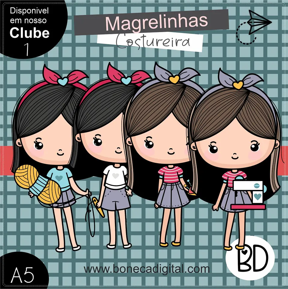 Kit Digital Costureira Magrelinhas 16 1