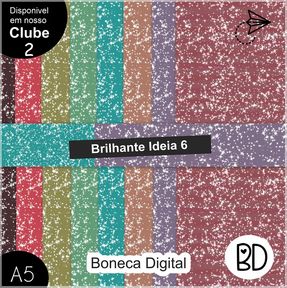 Kit Digital Brilhante Ideia Papeis Digitais 49 1