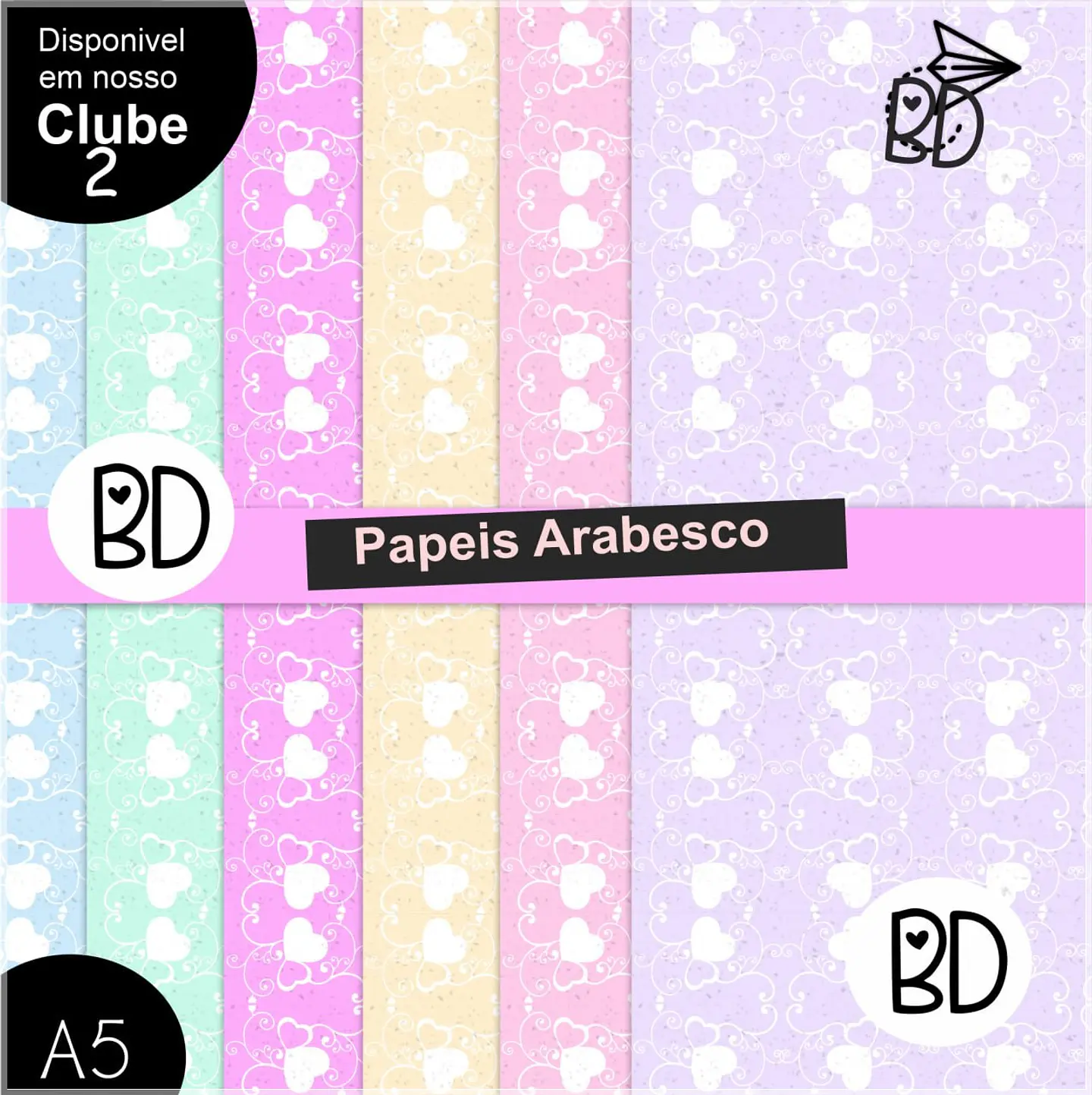 Kit Digital Arabescos 3 Papeis Digitais 43 1