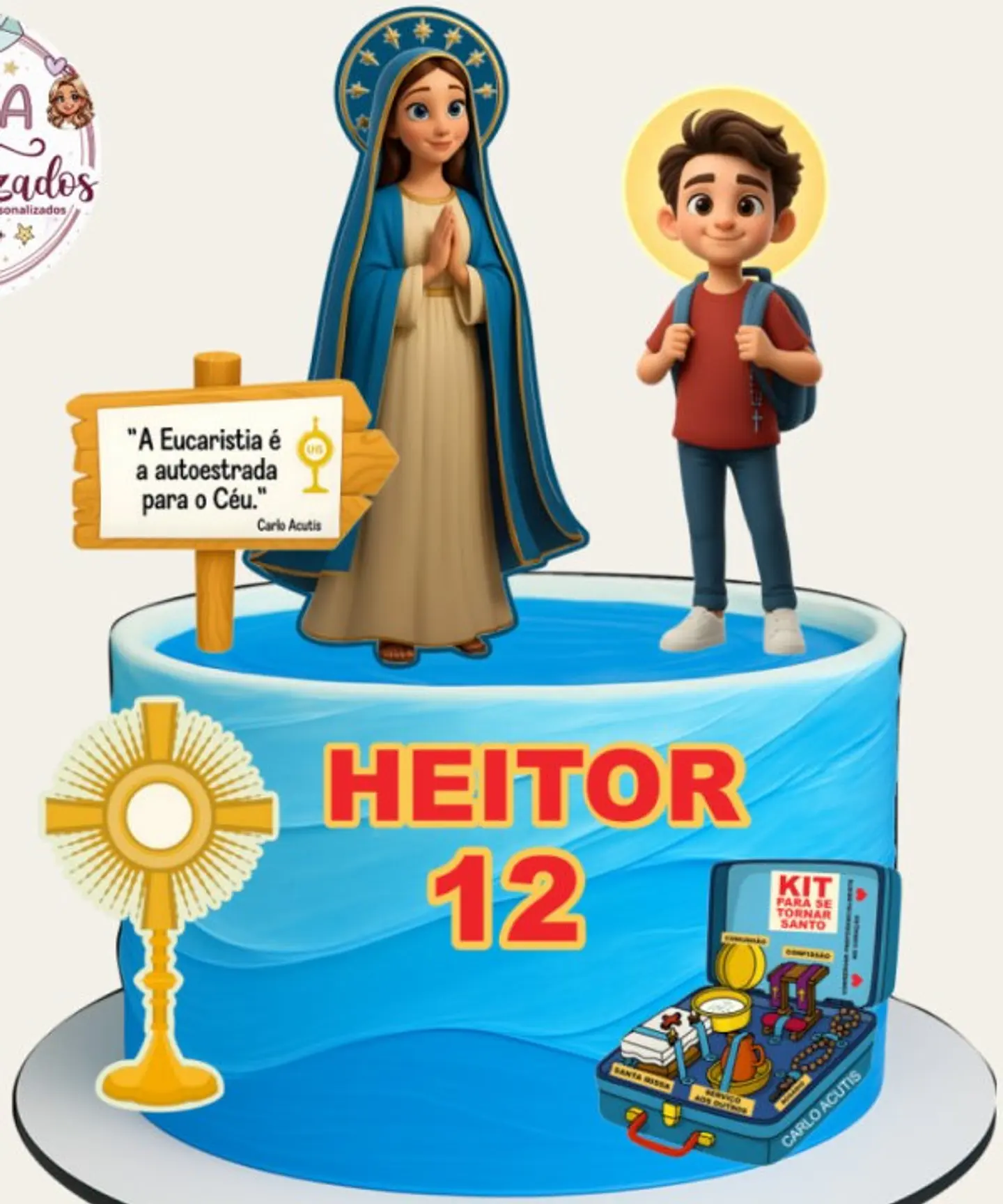 Arquivo de Corte Topo de Bolo Carlos Acutis 2 1