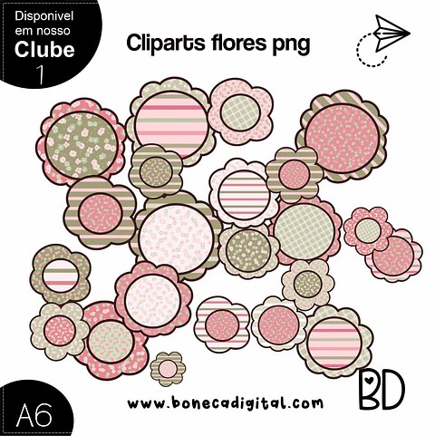 Kit Digital Flores Cliparts Patw 2