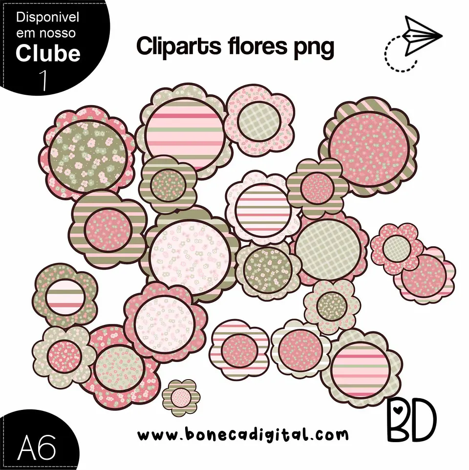 Kit Digital Flores Cliparts Patw 2 1