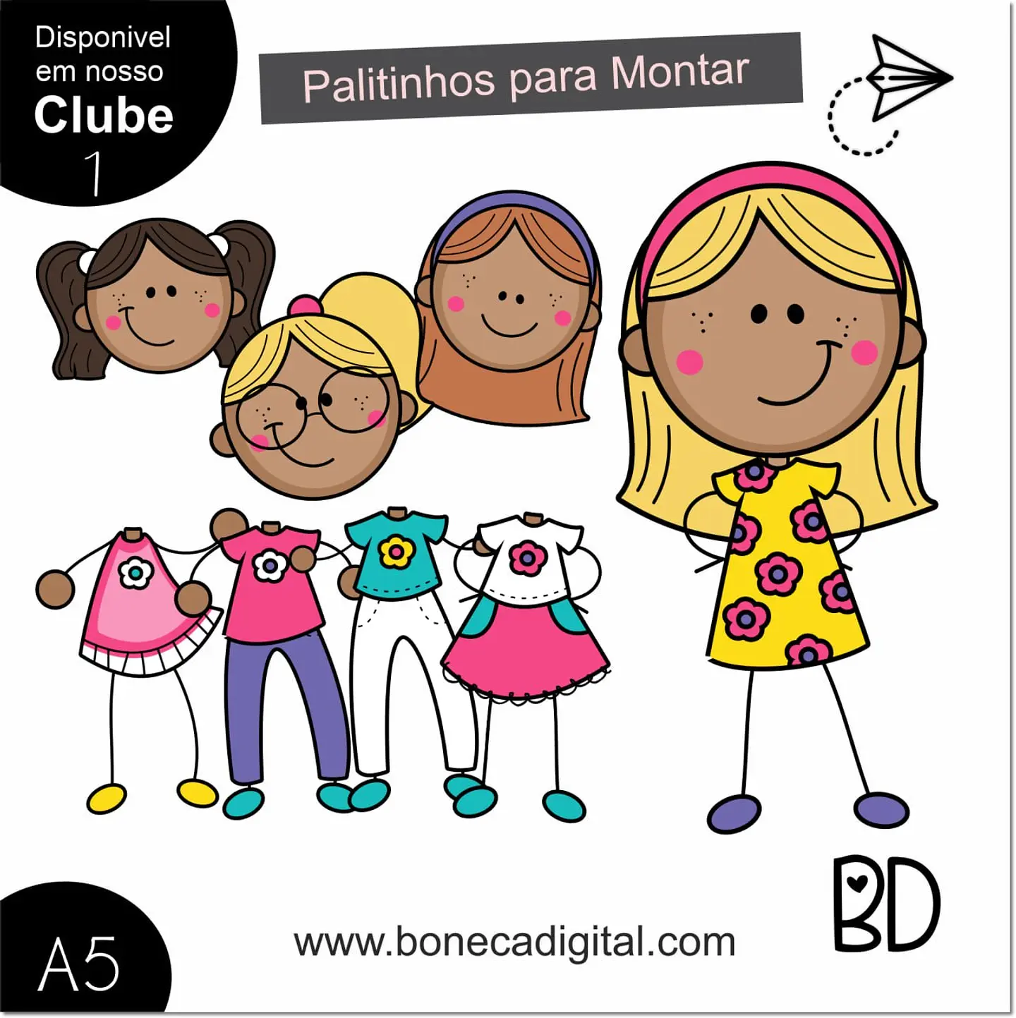 Kit Digital Palitinhos para Montar 12 1
