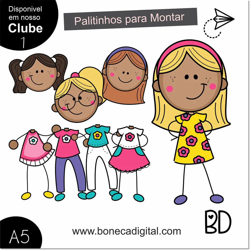 Kit Digital Palitinhos para Montar 12 1