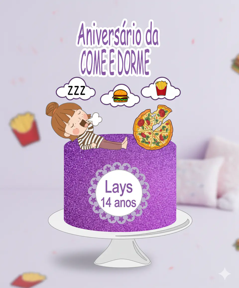 Arquivo de Corte Topo de Bolo Come e Dorme 1 1