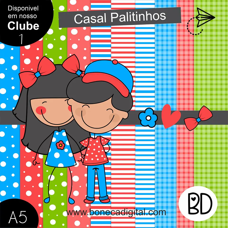 Kit Digital Palitinhos Paleta Vermelha 10 1