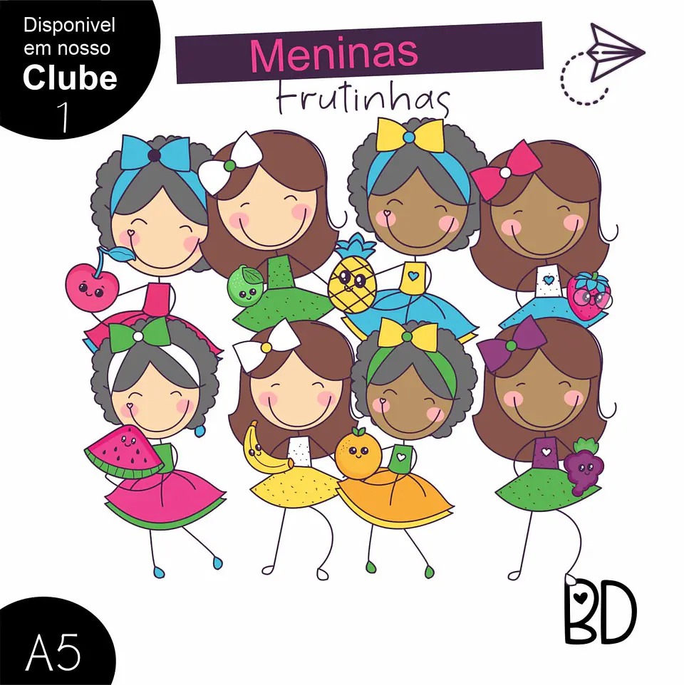 Kit Digital 39 Frutinhas Palitinhos 1 1