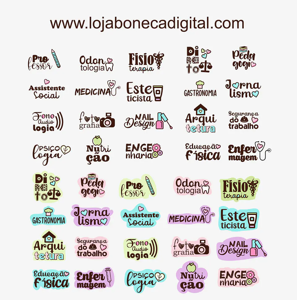 Kit Digital Estampa Profissão 43 1
