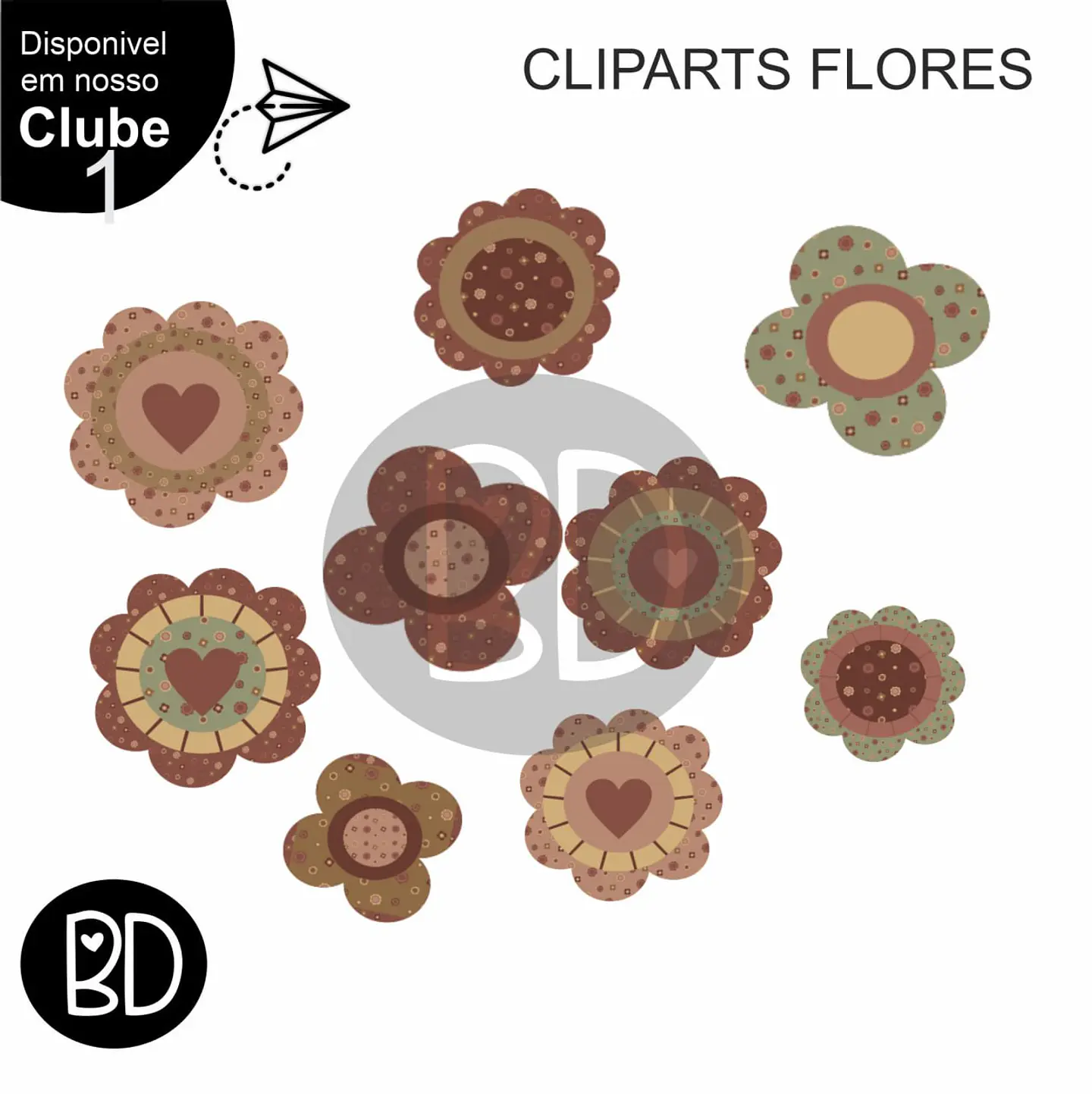 Kit Digital Cliparts Flores 1 1