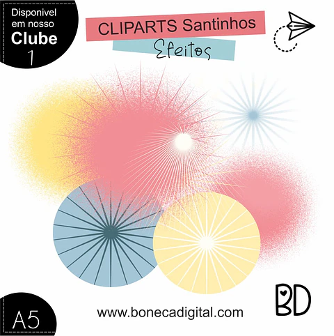 Kit Digital Santinhos Cliparts Efeitos 16