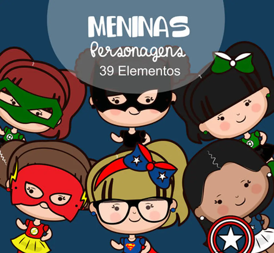 Kit Digital Meninas Personagens 105 1