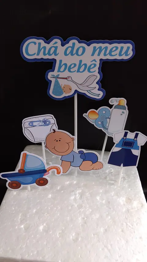 Arquivo de Corte Topo de Bolo Chá de Bebê 6