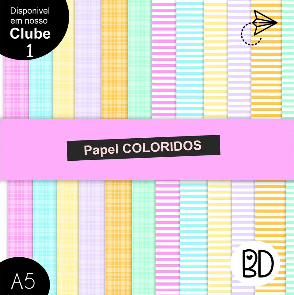 Kit Digital Papeis Xadrez e Listras 47 1