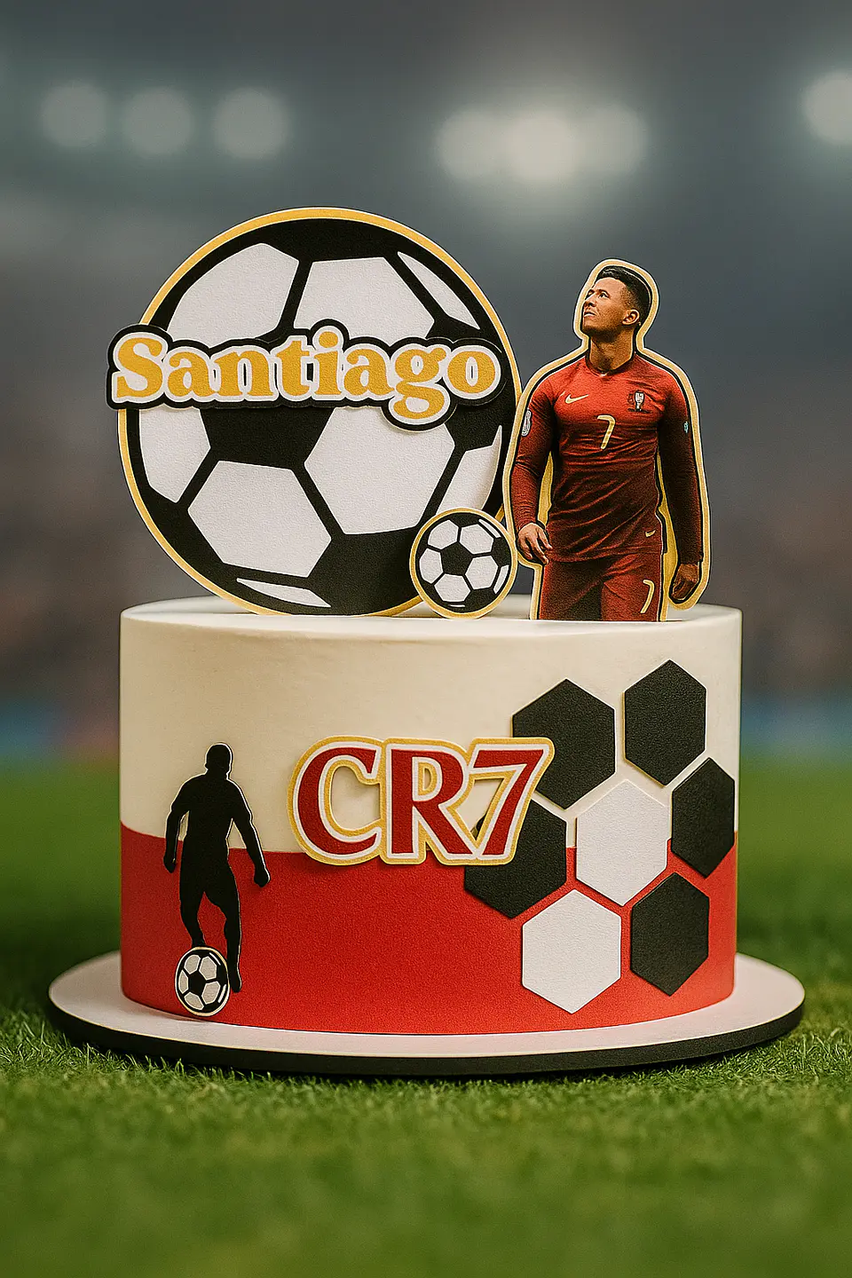 Arquivo de Corte Topo de Bolo Cristiano Ronaldo CR7 9 1