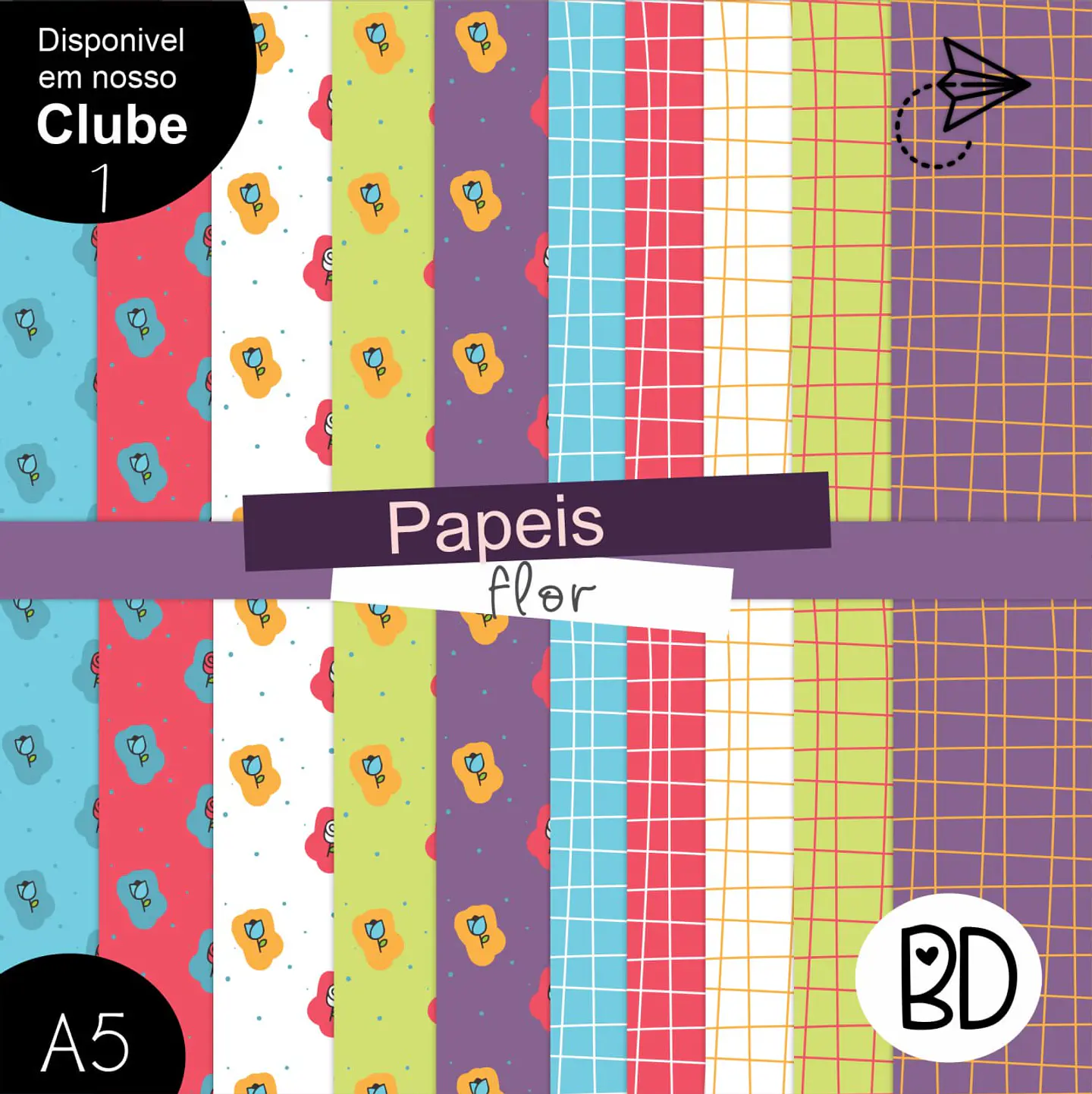 Kit Digital 32 Papel Flores 1 16 1