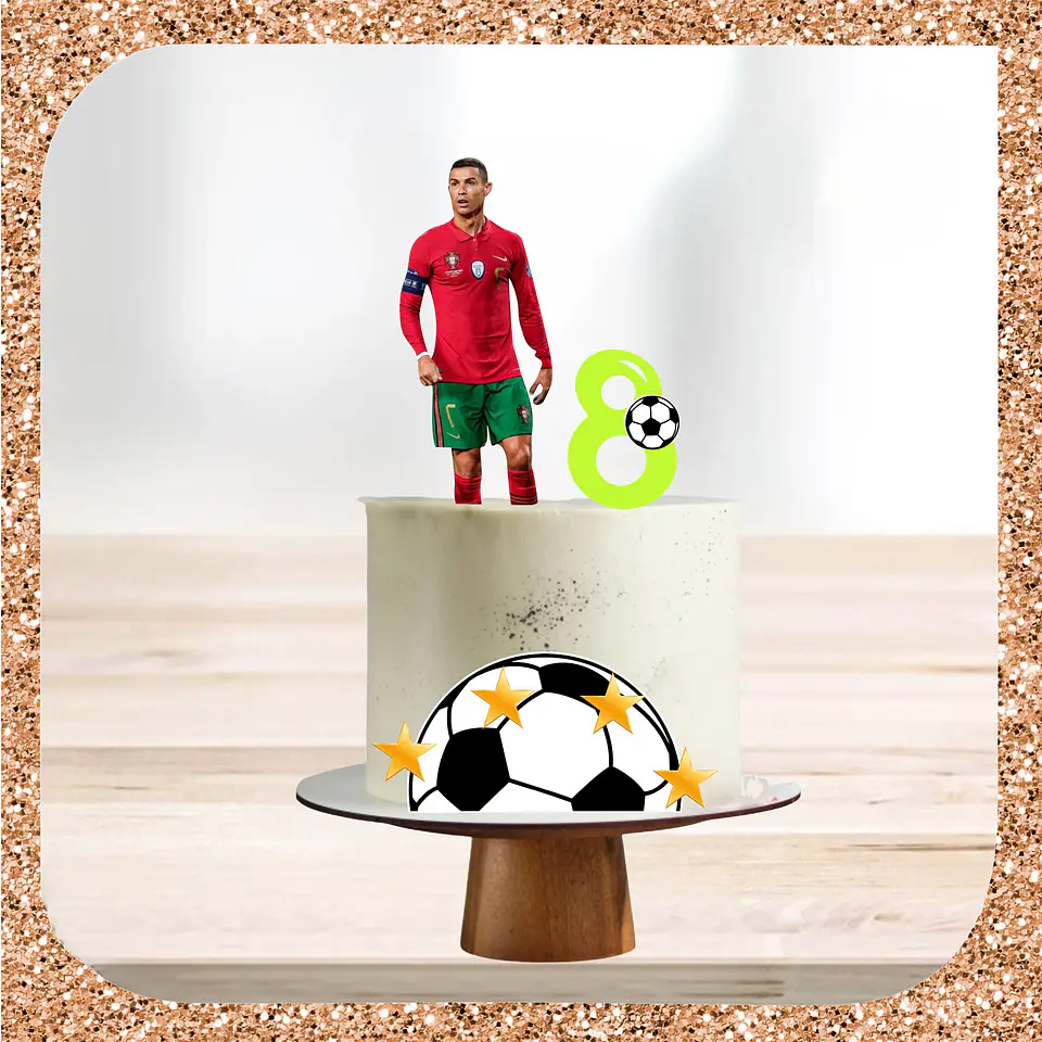 Arquivo de Corte Topo de Bolo Cristiano Ronaldo CR7 4 1
