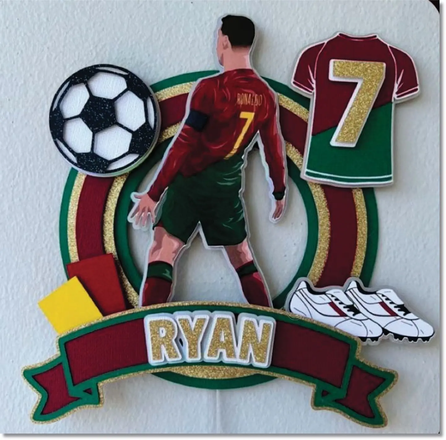 Arquivo de Corte Topo de Bolo Cristiano Ronaldo CR7 3 1