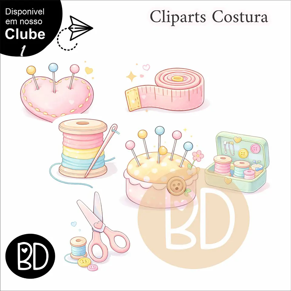 Kit Digital Cliparts Costura 52 1