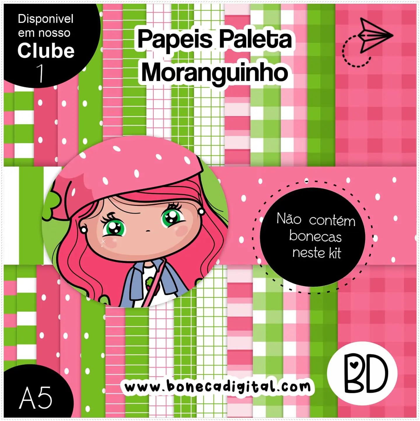 Kit Digital Moranguinho Papéis 30 1