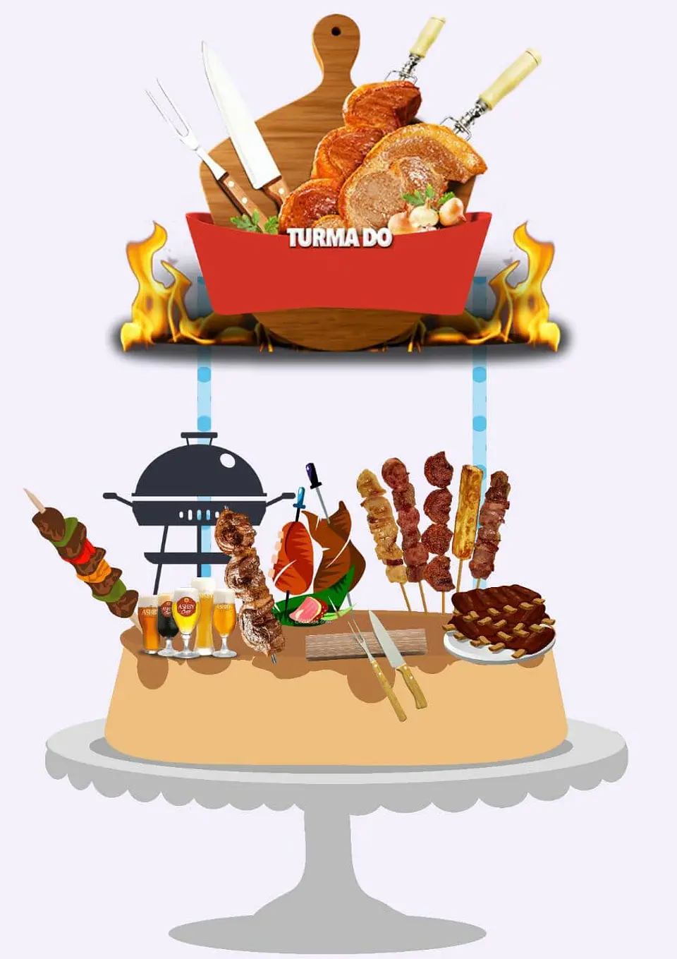 Arquivo de Corte Topo de Bolo Churrasco 31 1