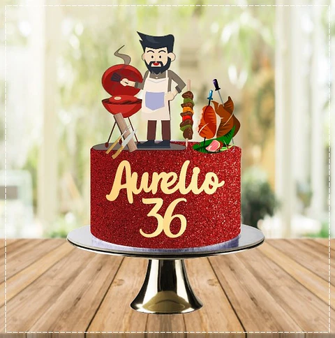 Arquivo de Corte Topo de Bolo Churrasco 18