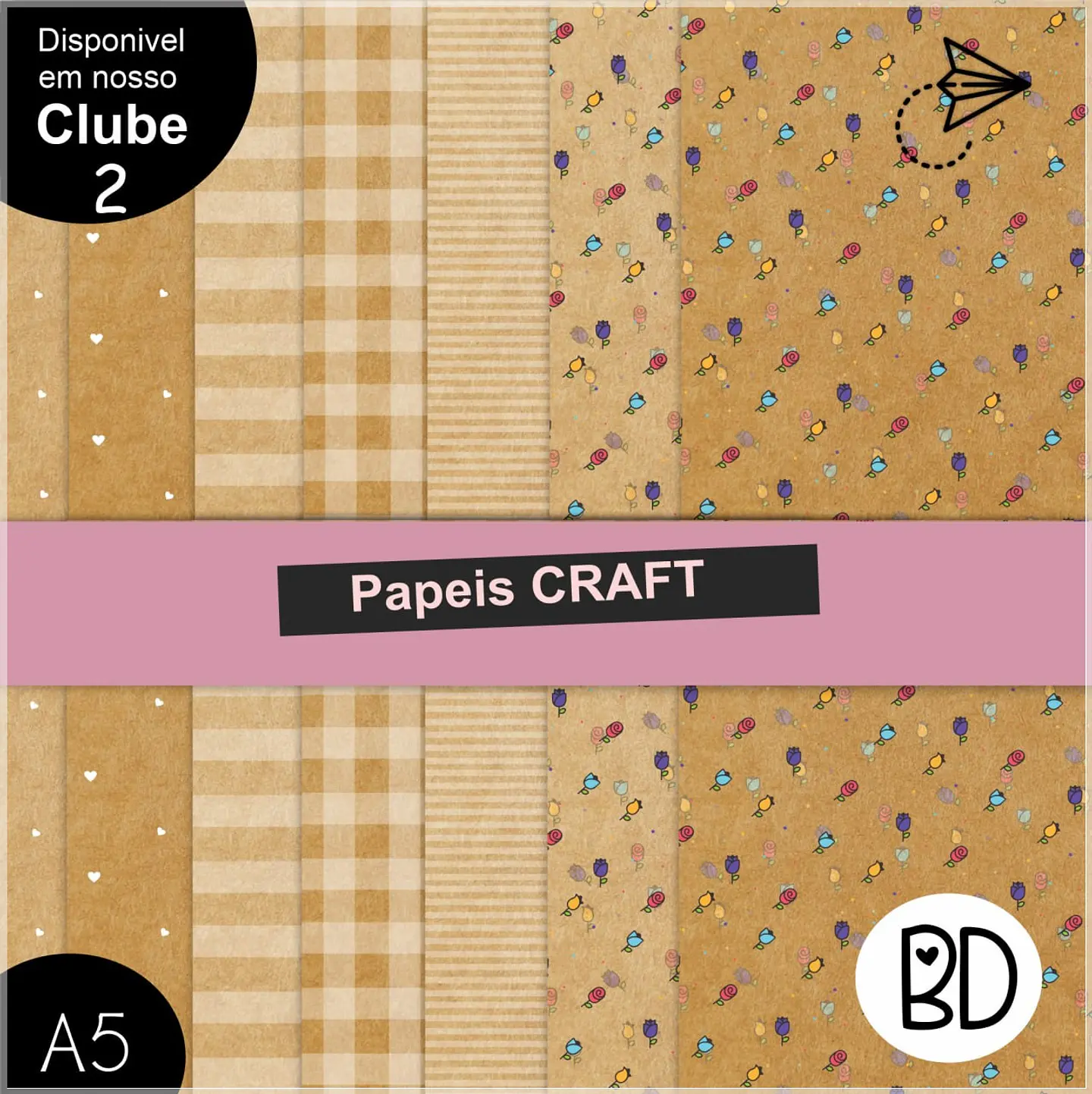 Kit Digital Craft Papeis Digitais 8 1
