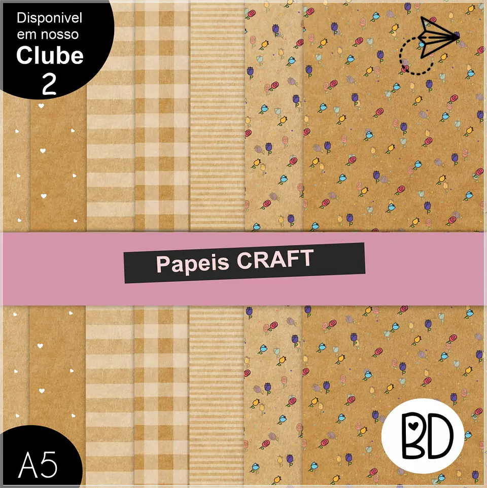 Kit Digital Craft Papeis Digitais 8 1