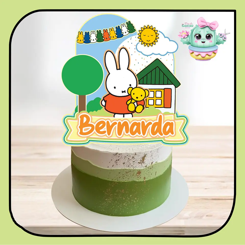 Arquivo de Corte Topo de Bolo Coelhinho Miffy 2 1