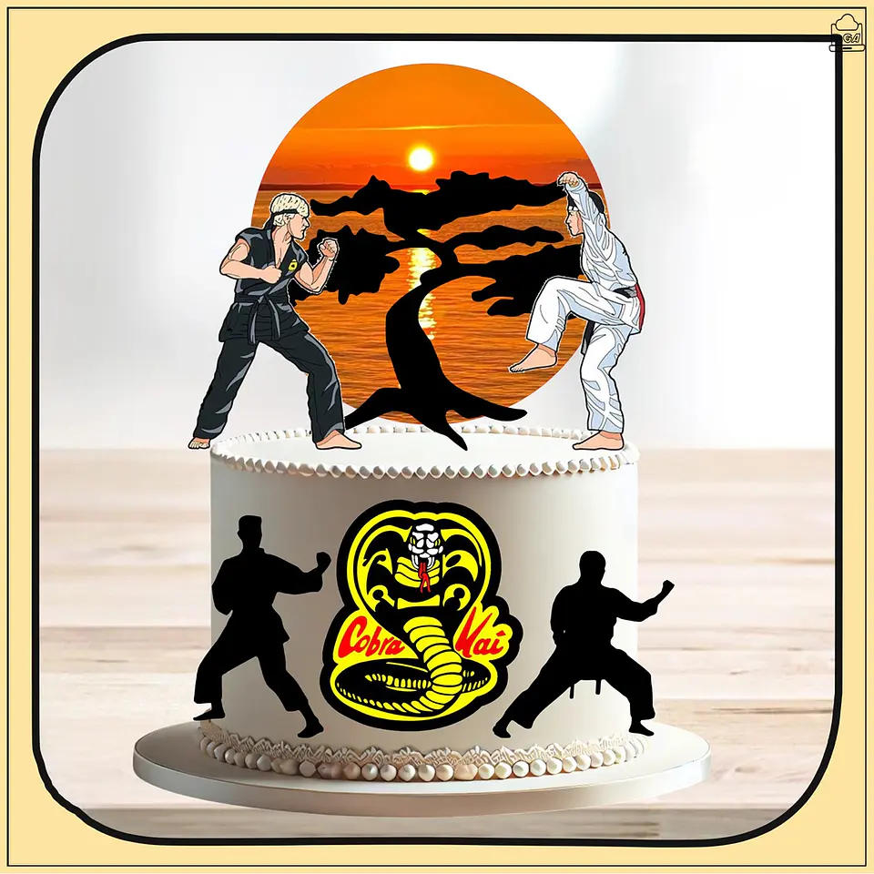 Arquivo de Corte Topo de Bolo Cobra Kai 2 1