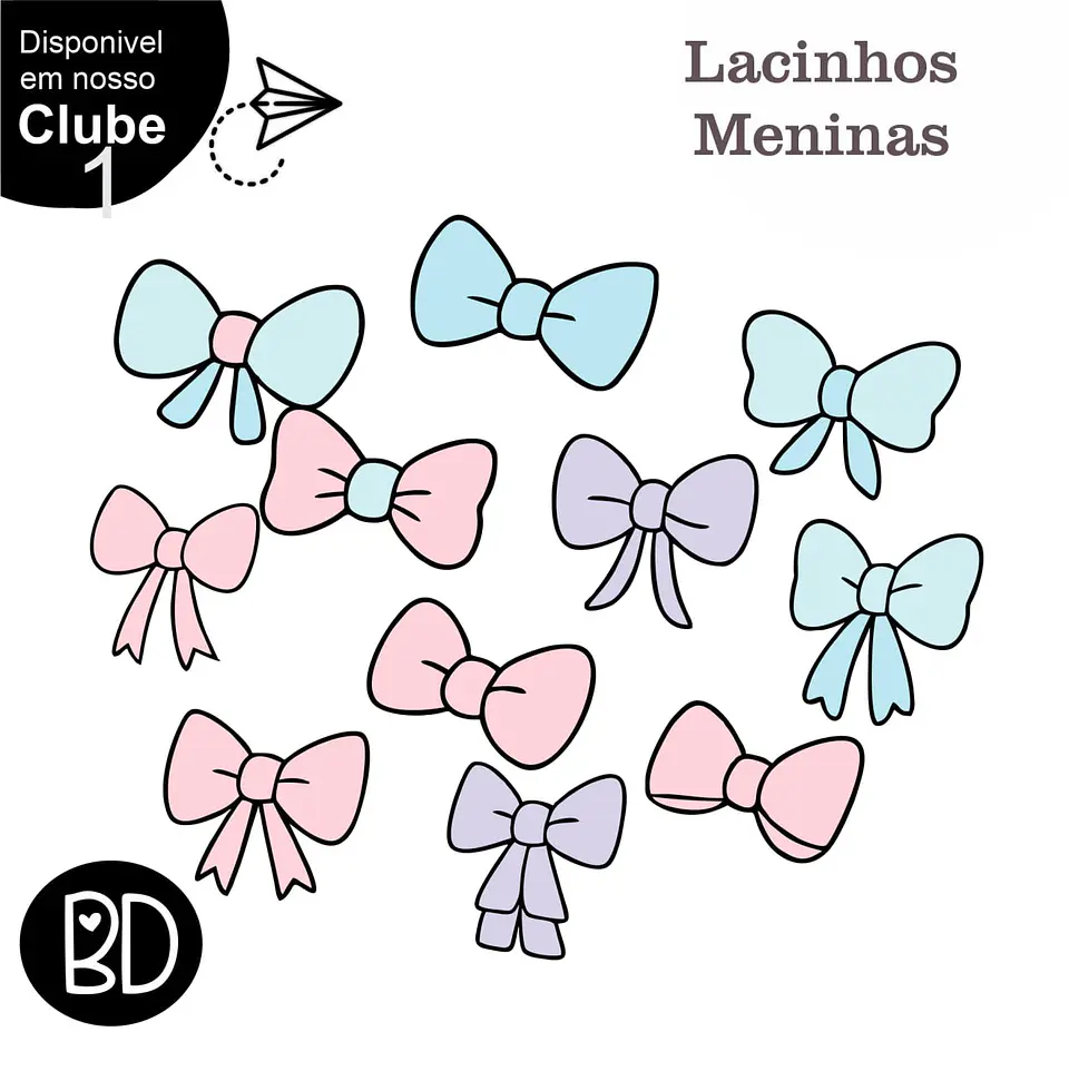 Kit Digital Laços para Meninas 20 1