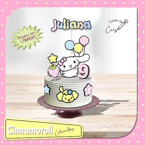 Arquivo de Corte Topo de Bolo Cinnamoroll 1