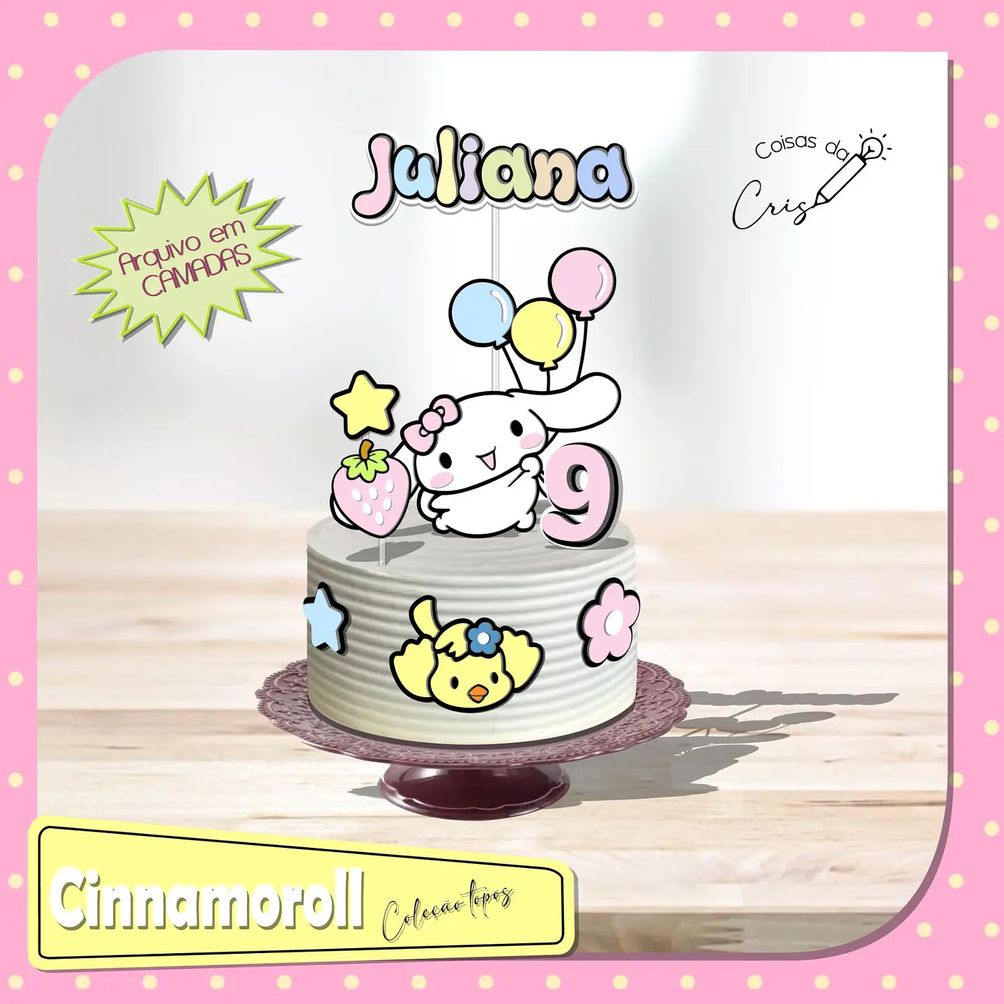 Arquivo de Corte Topo de Bolo Cinnamoroll 1 1