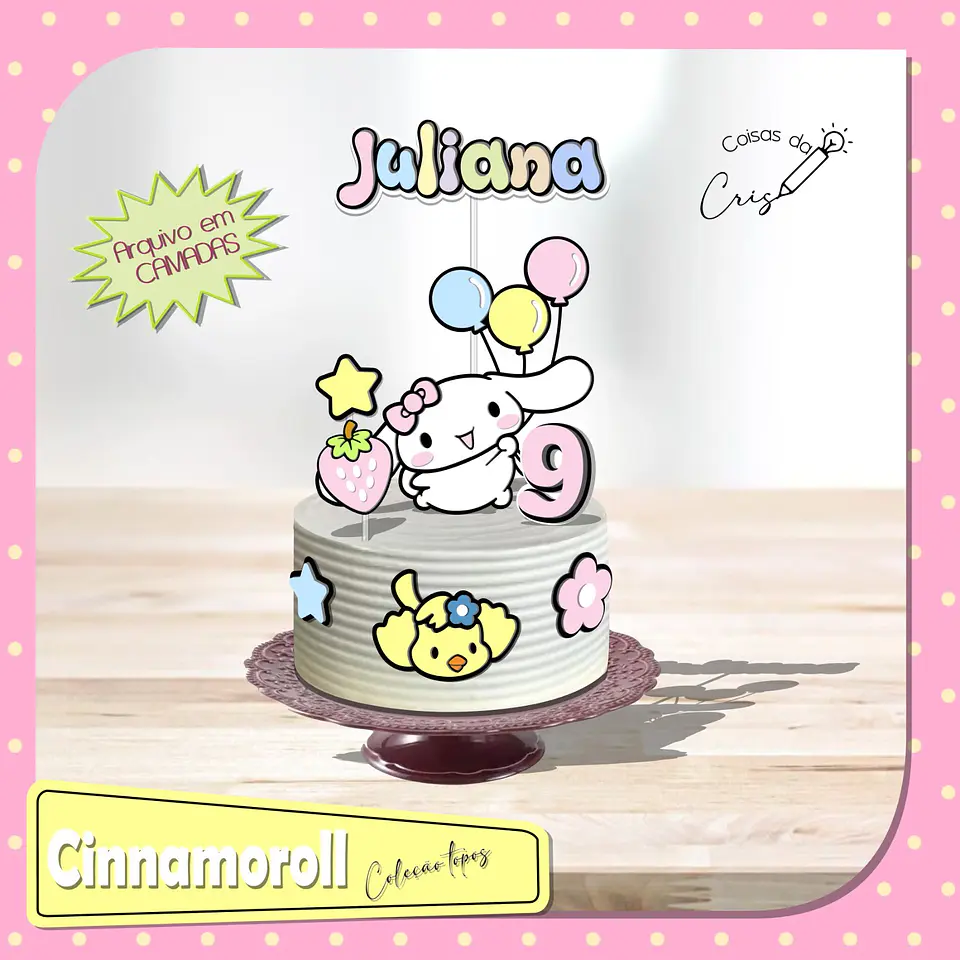 Arquivo de Corte Topo de Bolo Cinnamoroll 1 1